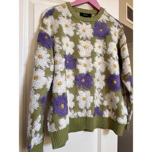 Forever 21 Green And White Chunky Sweater Plus Size 0X BNWT